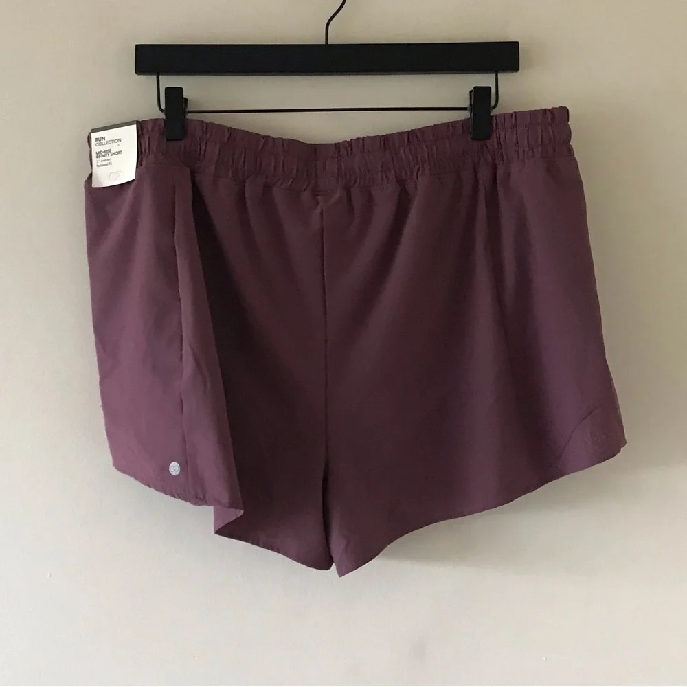 CALIA Women's Mid Rise Infinity Run Short, NWT, Mauve